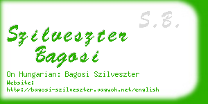 szilveszter bagosi business card